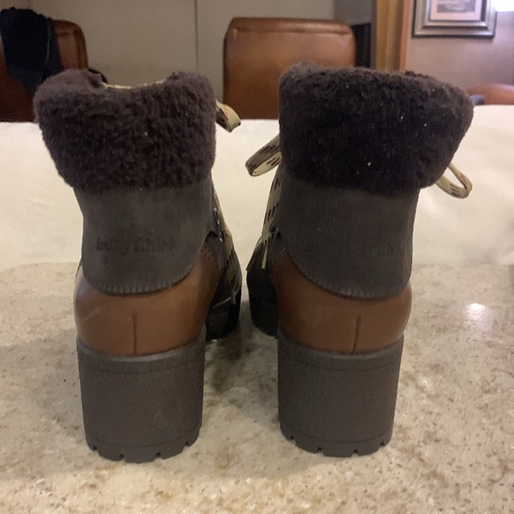 NWOT SEE BY CHLOÉ Eileen leather Lace-Up Shearling-Lined Hiking Boots Size 10.5 - Picture 13 of 15